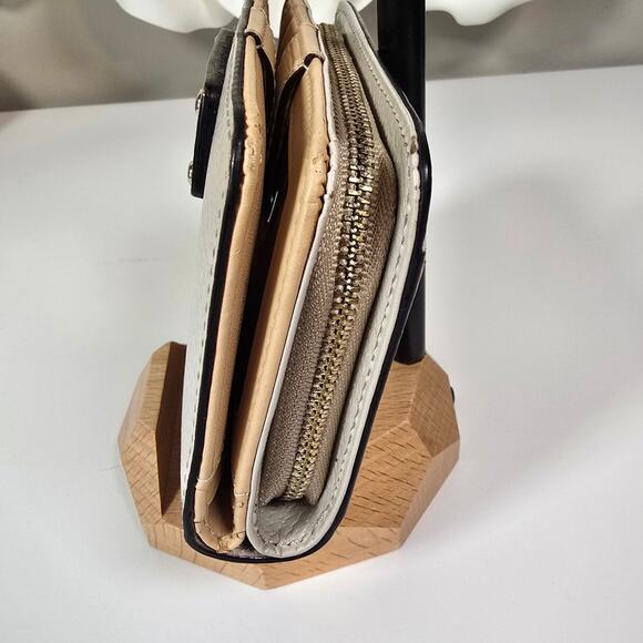 kate spade Grey/Khaki Bi-fold Snap Wallet - Picture 3 of 8